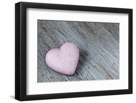 Purple Heart on Wood-Andrea Haase-Framed Photographic Print