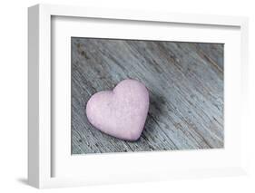 Purple Heart on Wood-Andrea Haase-Framed Photographic Print