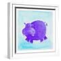 Purple Hippo-null-Framed Giclee Print