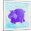 Purple Hippo-null-Mounted Giclee Print