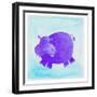 Purple Hippo-null-Framed Premium Giclee Print