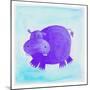 Purple Hippo-null-Mounted Premium Giclee Print