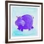 Purple Hippo-null-Framed Giclee Print