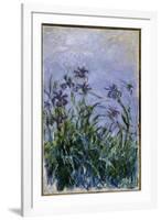 Purple Irises, 1914-17-Claude Monet-Framed Giclee Print