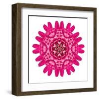 Purple Kaleidoscopic Flower Mandala-tr3gi-Framed Art Print