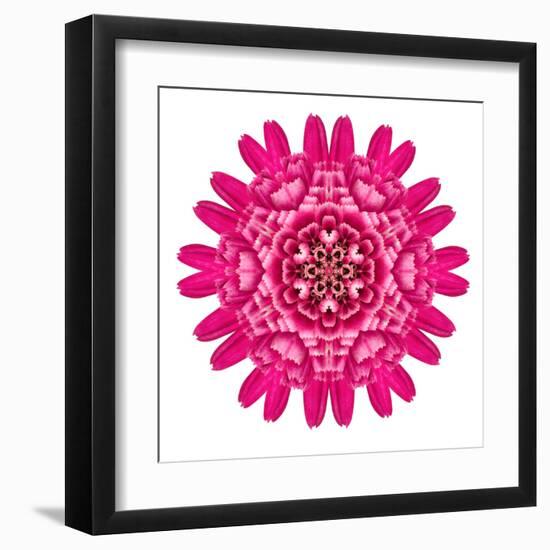 Purple Kaleidoscopic Flower Mandala-tr3gi-Framed Art Print