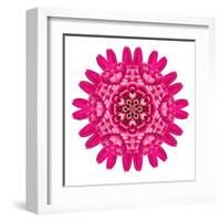 Purple Kaleidoscopic Flower Mandala-tr3gi-Framed Art Print