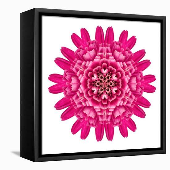 Purple Kaleidoscopic Flower Mandala-tr3gi-Framed Stretched Canvas