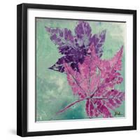 Purple Leaves Flying II-Patricia Pinto-Framed Art Print