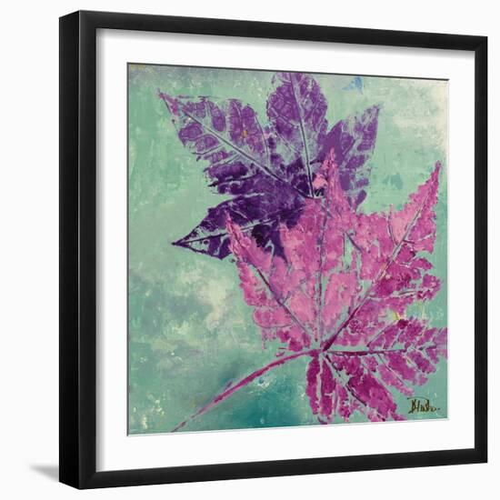 Purple Leaves Flying II-Patricia Pinto-Framed Art Print