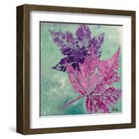 Purple Leaves Flying II-Patricia Pinto-Framed Art Print