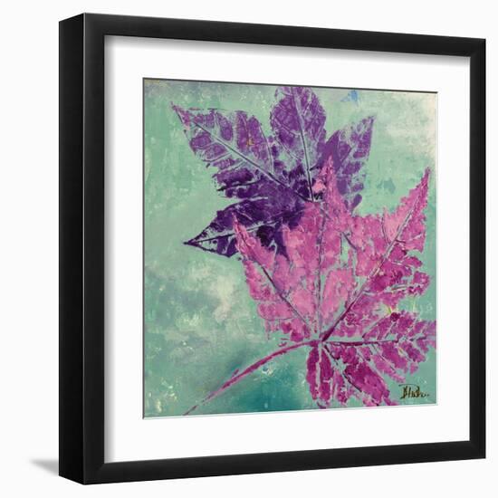 Purple Leaves Flying II-Patricia Pinto-Framed Art Print