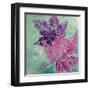 Purple Leaves Flying II-Patricia Pinto-Framed Art Print