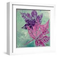 Purple Leaves Flying II-Patricia Pinto-Framed Art Print