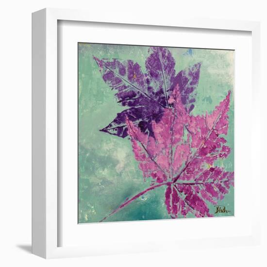 Purple Leaves Flying II-Patricia Pinto-Framed Art Print