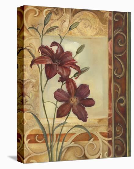 Purple Lilies-Louise Montillio-Stretched Canvas