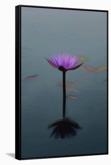 Purple Lily, 2021, (digital)-Scott J. Davis-Framed Stretched Canvas