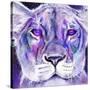 Purple Majestic Lion-Sheena Pike Art And Illustration-Stretched Canvas