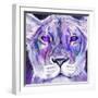 Purple Majestic Lion-Sheena Pike Art And Illustration-Framed Giclee Print