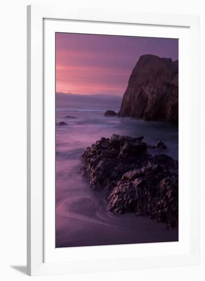 Purple Mood and Mist Sunset-Vincent James-Framed Photographic Print