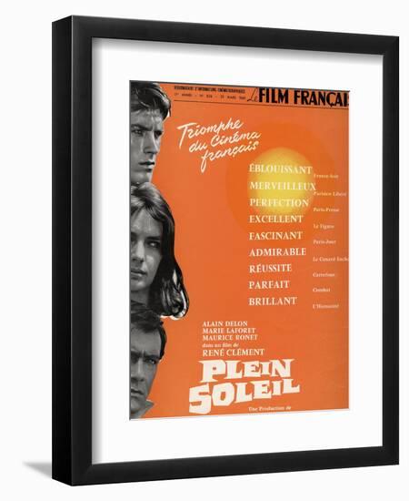 Purple Noon, 1960 "Plein Soleil" Directed by Rene Clement-null-Framed Giclee Print