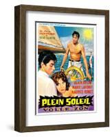 Purple Noon, Belgian Movie Poster, 1964-null-Framed Art Print