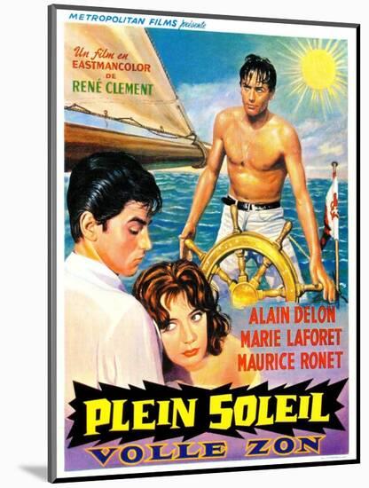 Purple Noon, Belgian Movie Poster, 1964-null-Mounted Art Print