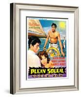 Purple Noon, Belgian Movie Poster, 1964-null-Framed Art Print