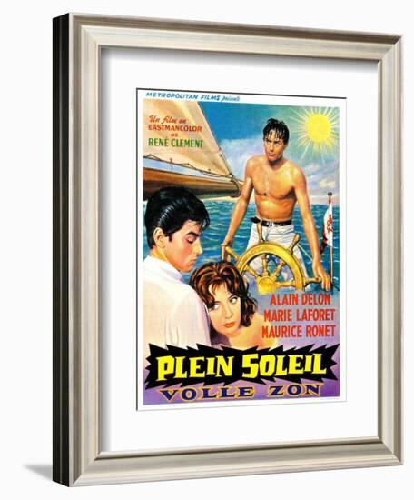 Purple Noon, Belgian Movie Poster, 1964-null-Framed Art Print