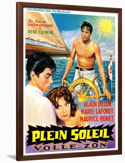 Purple Noon, Belgian Movie Poster, 1964-null-Framed Art Print