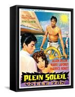 Purple Noon, Belgian Movie Poster, 1964-null-Framed Stretched Canvas