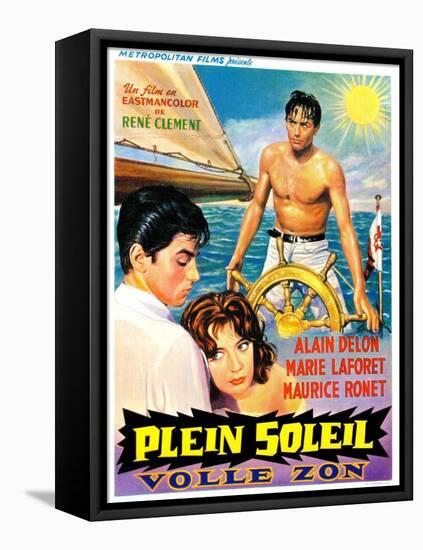 Purple Noon, Belgian Movie Poster, 1964-null-Framed Stretched Canvas