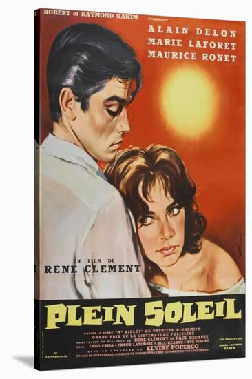 Purple Noon, French Movie Poster, 1964-null-Stretched Canvas