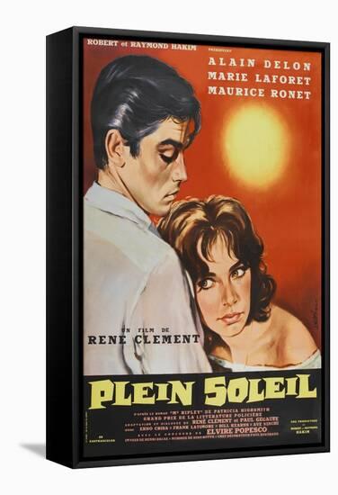 Purple Noon, French Movie Poster, 1964-null-Framed Stretched Canvas