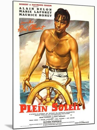 Purple Noon, French Movie Poster, 1964-null-Mounted Art Print