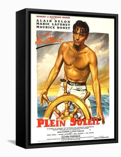 Purple Noon, French Movie Poster, 1964-null-Framed Stretched Canvas