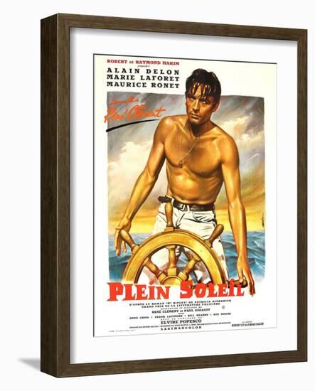 Purple Noon, French Movie Poster, 1964-null-Framed Art Print