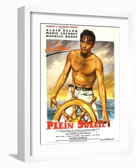 Purple Noon, French Movie Poster, 1964-null-Framed Art Print