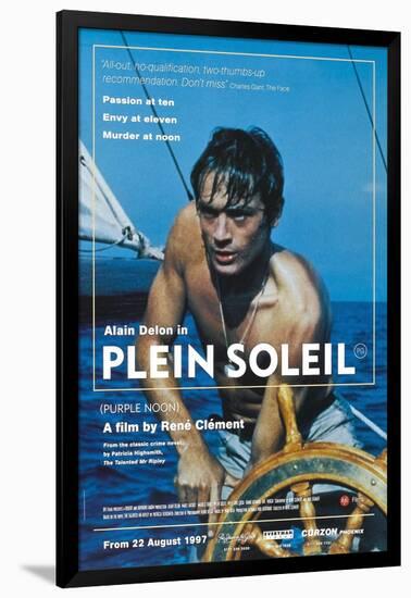 Purple Noon, UK Movie Poster, 1964-null-Framed Art Print