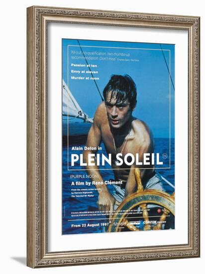 Purple Noon, UK Movie Poster, 1964-null-Framed Art Print