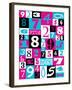 Purple Numbers-Philip Sheffield-Framed Giclee Print