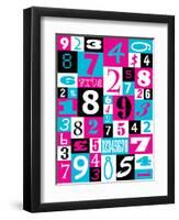 Purple Numbers-Philip Sheffield-Framed Premium Giclee Print