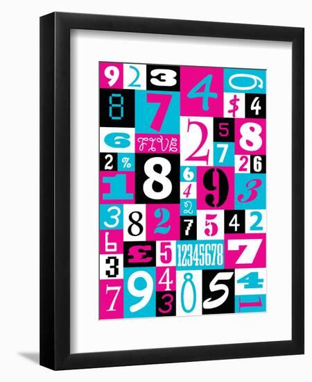 Purple Numbers-Philip Sheffield-Framed Premium Giclee Print