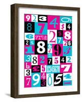 Purple Numbers-Philip Sheffield-Framed Giclee Print