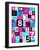 Purple Numbers-Philip Sheffield-Framed Giclee Print