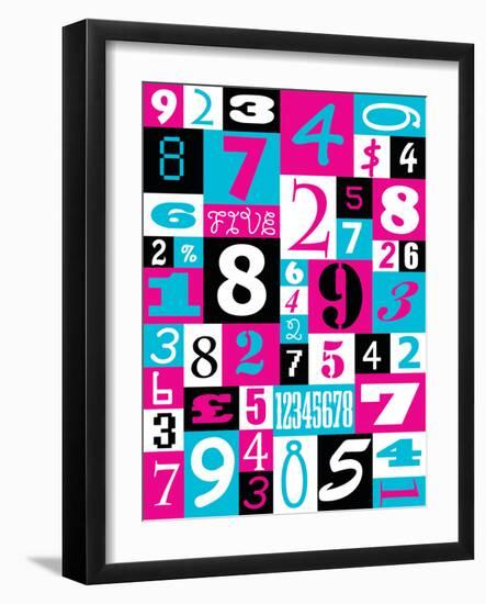 Purple Numbers-Philip Sheffield-Framed Giclee Print