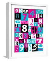 Purple Numbers-Philip Sheffield-Framed Giclee Print