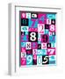 Purple Numbers-Philip Sheffield-Framed Giclee Print