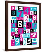 Purple Numbers-Philip Sheffield-Framed Giclee Print