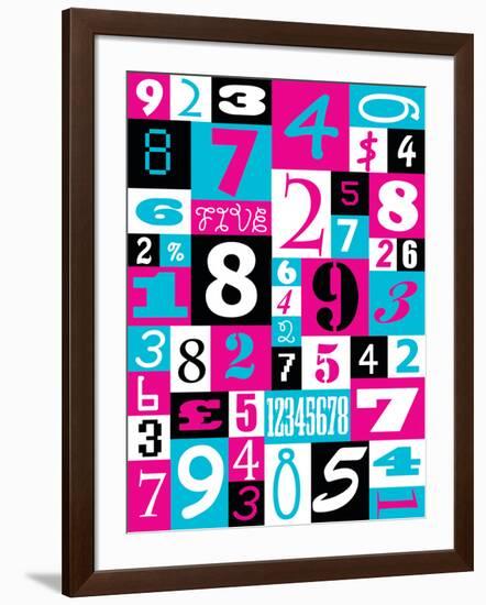 Purple Numbers-Philip Sheffield-Framed Giclee Print